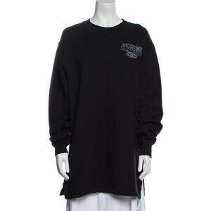 D0 NEW OFF-WHITE C/O VIRGIL ABLOH MAIN LABEL 2013 Black Sweatshirt Sweater Sz XS